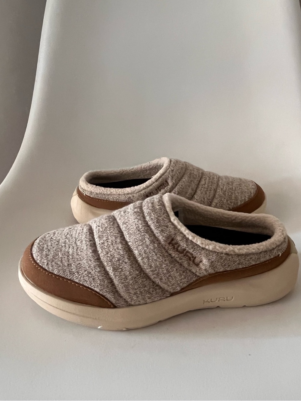 KURU Draft 2 Recovery Mule Slippers Women's Size 6 Medium NWOB Oatmeal Heather - Picture 3 of 16